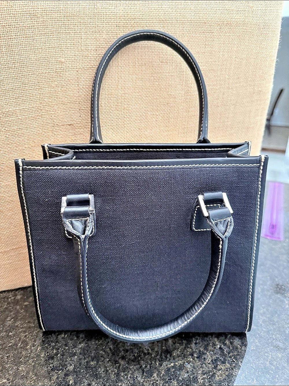 Lauren Ralph Lauren Structured Black Satchel